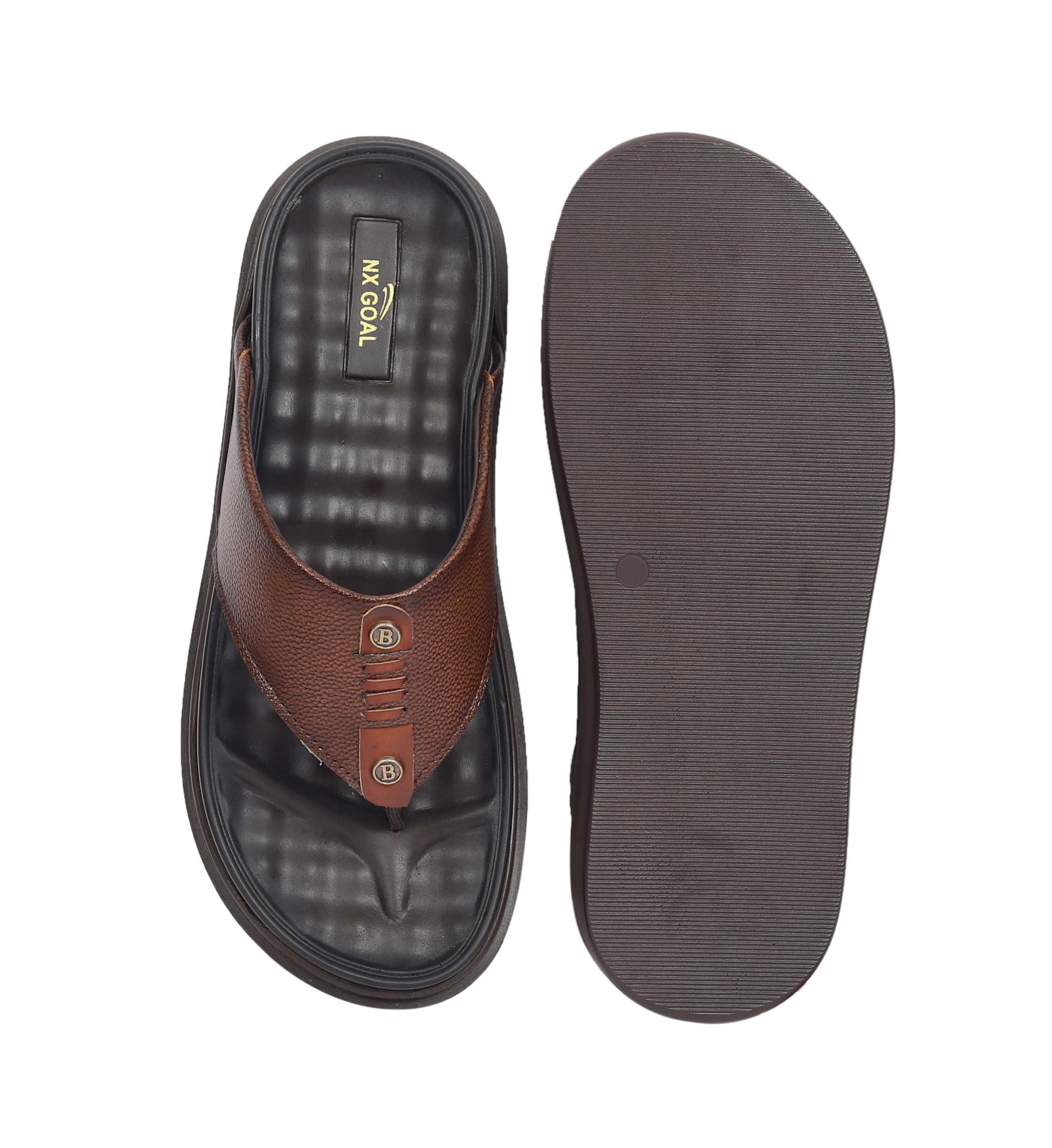Men’s Brown Comfort Toe-Post Sandals – Cushioned Footbed & Durable Sole