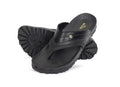 Men’s Premium Black Comfort Flip-Flops – Cushioned Sole & Textured Strap